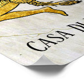 Sicilian Trinacria Jouw tekst Poster (Hoek)