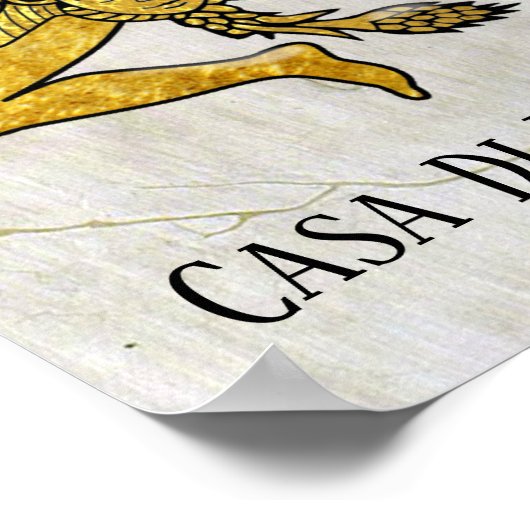 Sicilian Trinacria Jouw tekst Poster (Hoek)