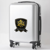 Sicilian Trinacria Jouw tekst Sticker (Koffer)