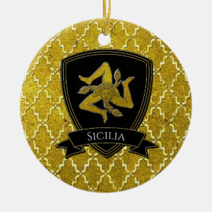 Sicilian Trinacria Keramisch Ornament