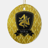 Sicilian Trinacria Keramisch Ornament (Links)