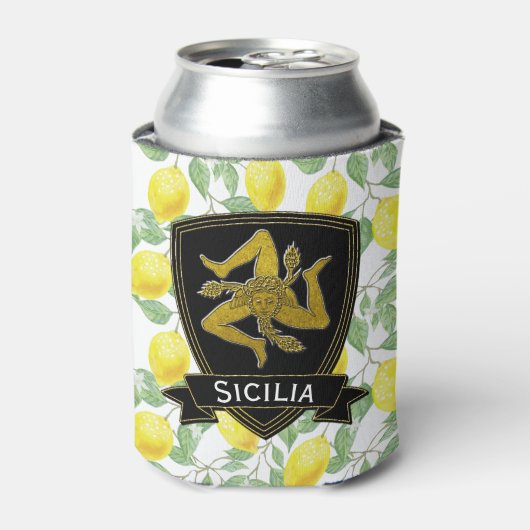 Sicilian Trinacria Lemon Pattern Blikjeskoeler (Blikje Voorkant)