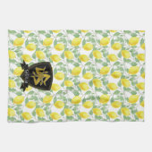 Sicilian Trinacria Lemon Pattern personaliseert Theedoek (Horizontaal)
