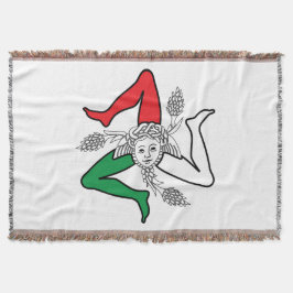 Sicilian Trinacria Medusa Design Deken