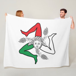 Sicilian Trinacria Medusa Design Fleece Deken