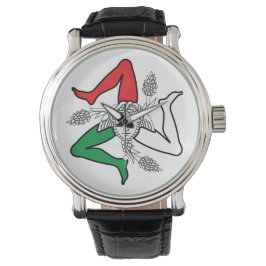 Sicilian Trinacria Medusa Design Horloge