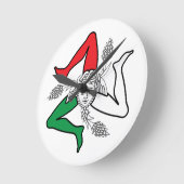 Sicilian Trinacria Medusa Design Ronde Klok (Hoek)