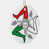 Sicilian Trinacria Medusa Emblem Italian Theme Keramisch Ornament (Rechts)