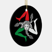Sicilian Trinacria Medusa Emblem Italian Theme Keramisch Ornament (Rechts)