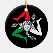Sicilian Trinacria Medusa Emblem Italian Theme Keramisch Ornament (Achterkant)