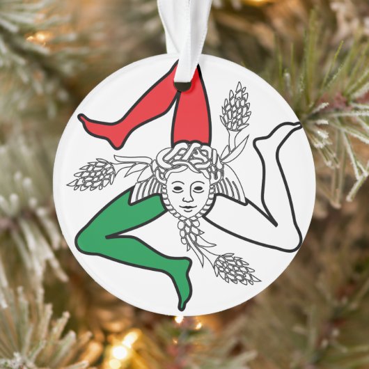 Sicilian Trinacria Medusa Emblem Italian Theme Ornament (Boom)