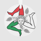 Sicilian Trinacria Medusa Emblem Italian Theme Ornament (achterkant)