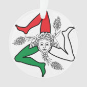 Sicilian Trinacria Medusa Emblem Italian Theme Ornament (voorkant)