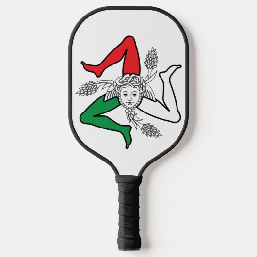 Sicilian Trinacria Medusa Emblem Italian Theme Pickleball Paddle (Voorkant)