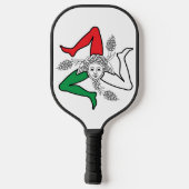 Sicilian Trinacria Medusa Emblem Italian Theme Pickleball Paddle (Achterkant)