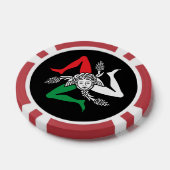 Sicilian Trinacria Medusa Emblem Italian Theme Poker Chips (Enkel)