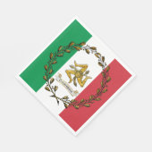 Sicilian Trinacria Olive Wreath Flag personalisere Servet (Hoek)