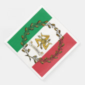 Sicilian Trinacria Olive Wreath Flag personalisere Servet (Hoek)