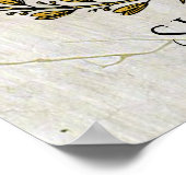 Sicilian Trinacria Olive Wreath Jouw tekst Poster (Hoek)