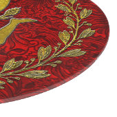 Sicilian Trinacria Olive Wreath Patina Background Snijplank (Hoek)