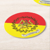 Sicilian Trinacria Olive Wreath Personalize Ronde Kartonnen Onderzetter (Gebogen)