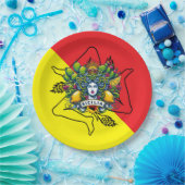 Sicilian Trinacria Papieren Bordje (Feest)