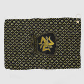 Sicilian Trinacria Quatrefoil  Golfhanddoek (Horizontaal)