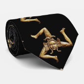 Sicilian Trinacria Stropdas (Opgerold)