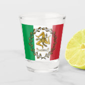 Sicilian Trinacria, uw familienaam Shot Glas (Voorkant)