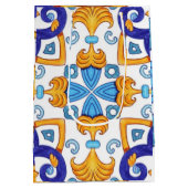 Sicilian Vibrant Majolica Scrollwork Mediterranean Medium Cadeauzakje (Achterkant)