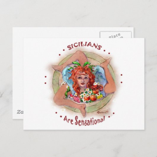 Sicilianen zijn sensationeel briefkaart (Voorkant / Achterkant)