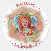 Sicilianen zijn sensationeel ronde sticker (Voorkant)