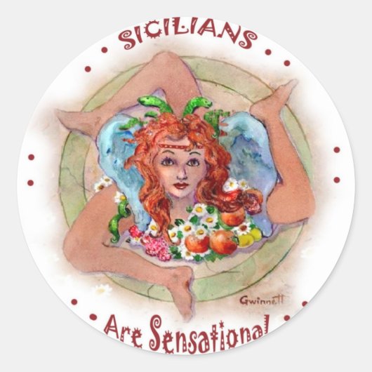 Sicilianen zijn sensationeel ronde sticker (Voorkant)