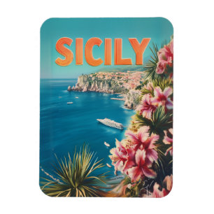 Sicilië bloemen magneet
