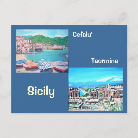Sicilië Briefkaart (Voorkant)