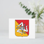 Sicilië Briefkaart van wapenbezit (Staand voorkant)