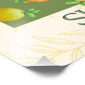 Sicilië Citrus Wall Art Italiaans Sinaasappel & ci Foto Afdruk (Hoek)