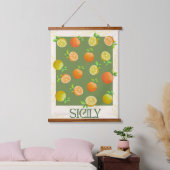 Sicilië Citrus Wall Art | Italiaans Sinaasappel &  Hangend Wandkleed (Slaapkamer)
