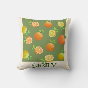 Sicilië Citrus Wall Art   Italiaans Sinaasappel &  Kussen