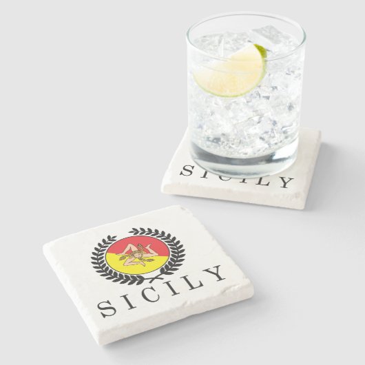 Sicilië Classico Stenen Onderzetter (Zijkant)