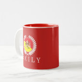 Sicilië Classico Tweekleurige Koffiemok (Voorkant links)