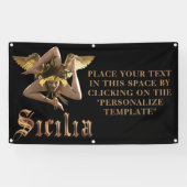 Sicilië Commerciële Sign Banner (Aanpasbaar) (Horizontaal)