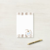 Sicilië Crème Landelijk Bruine Strepen Post-it® Notes (Op bureau)