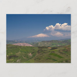 Sicilië - Erupting Etna-briefkaart Briefkaart