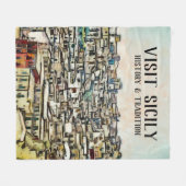 Sicilië - GESCHIEDENIS EN TRADITIE Fleece Deken (Voorkant (Horizontaal))