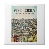 Sicilië - GESCHIEDENIS EN TRADITIE Tegeltje (Voorkant)
