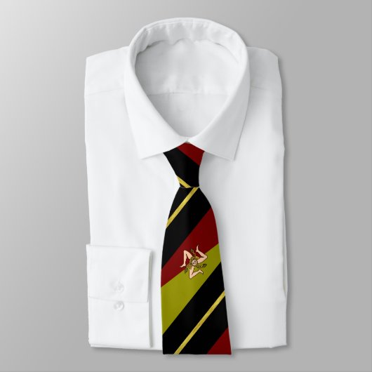 Sicilië gestreepte vlag stropdas (Gebonden)