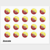 Sicilië Glossy Circle Flag Ronde Sticker (Vel)