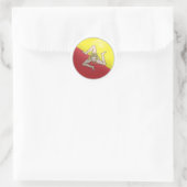 Sicilië Glossy Circle Flag Ronde Sticker (Tas)