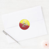 Sicilië Glossy Circle Flag Ronde Sticker (Envelop)
